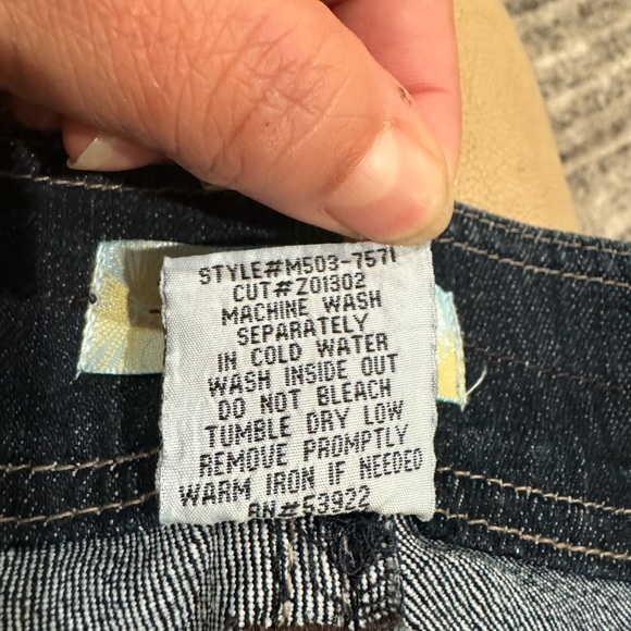 Z. Cavaricci 32” Dark Wash Denim Bootcut Jeans Size 8. - Picture 17 of 17